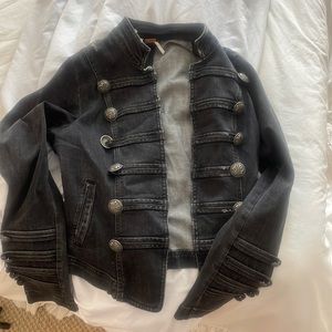 Free people black jean jacket
